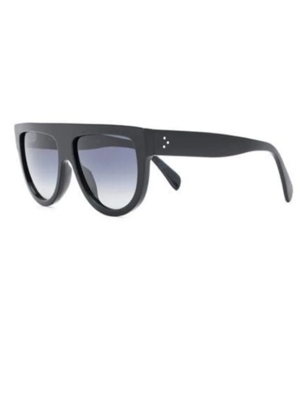 Celine Black Gloss Oversized Shield Sunglasses